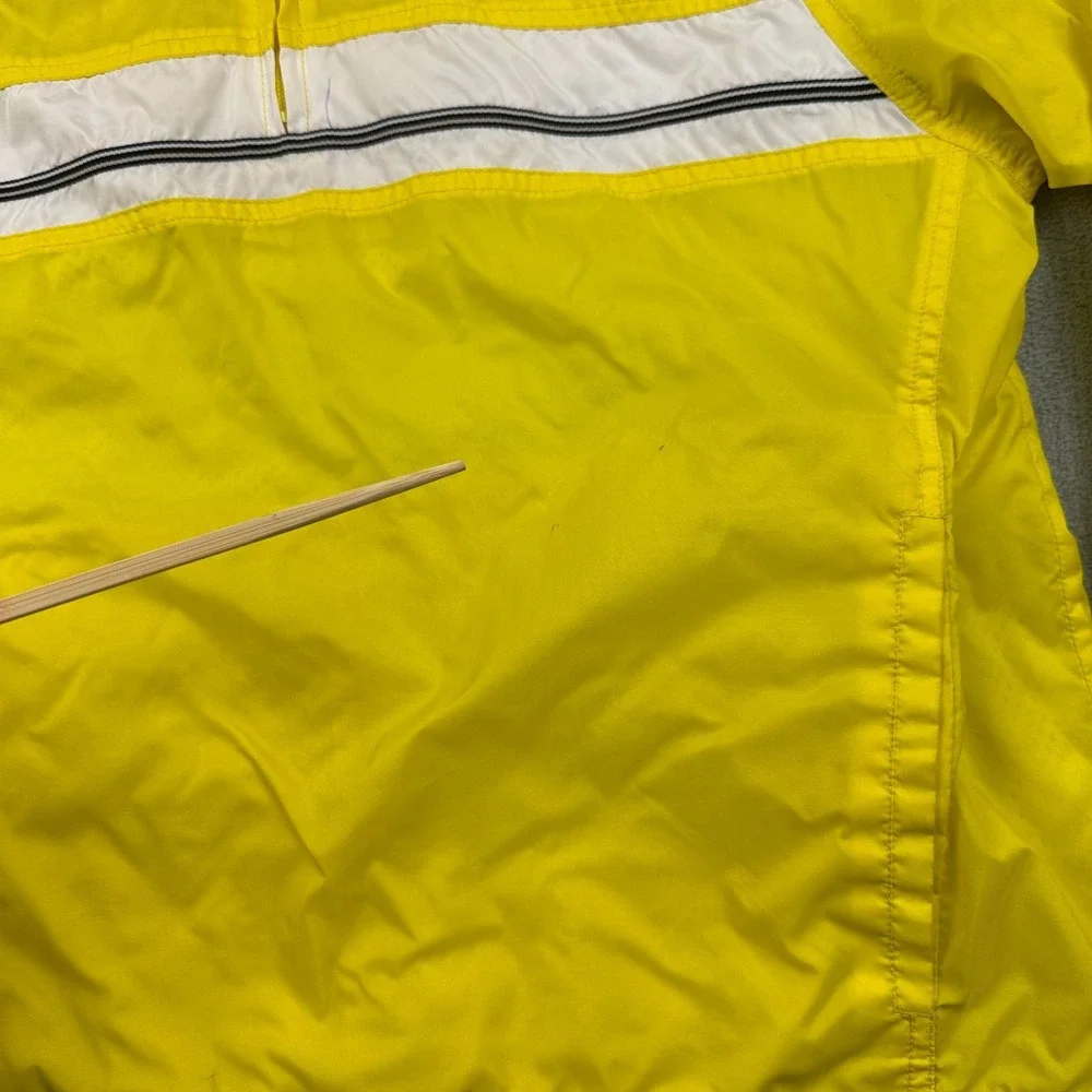 Vintage‎ Nike Jacket Womens Small Yellow Windbreaker 1/4 Zip Hooded Pullover 80s